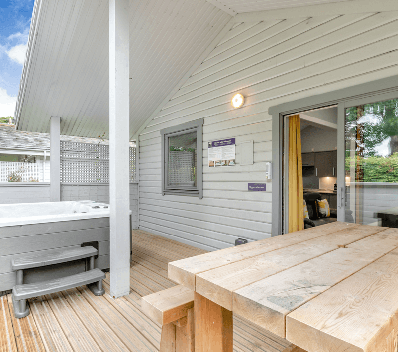 Lodges with hot tubs